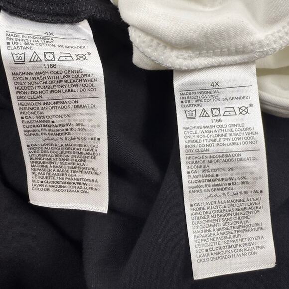 Old Navy Plus Women's V-Neck Short Sleeve Bodysuit Set Bundle 4X Blk White - Picture 12 of 14